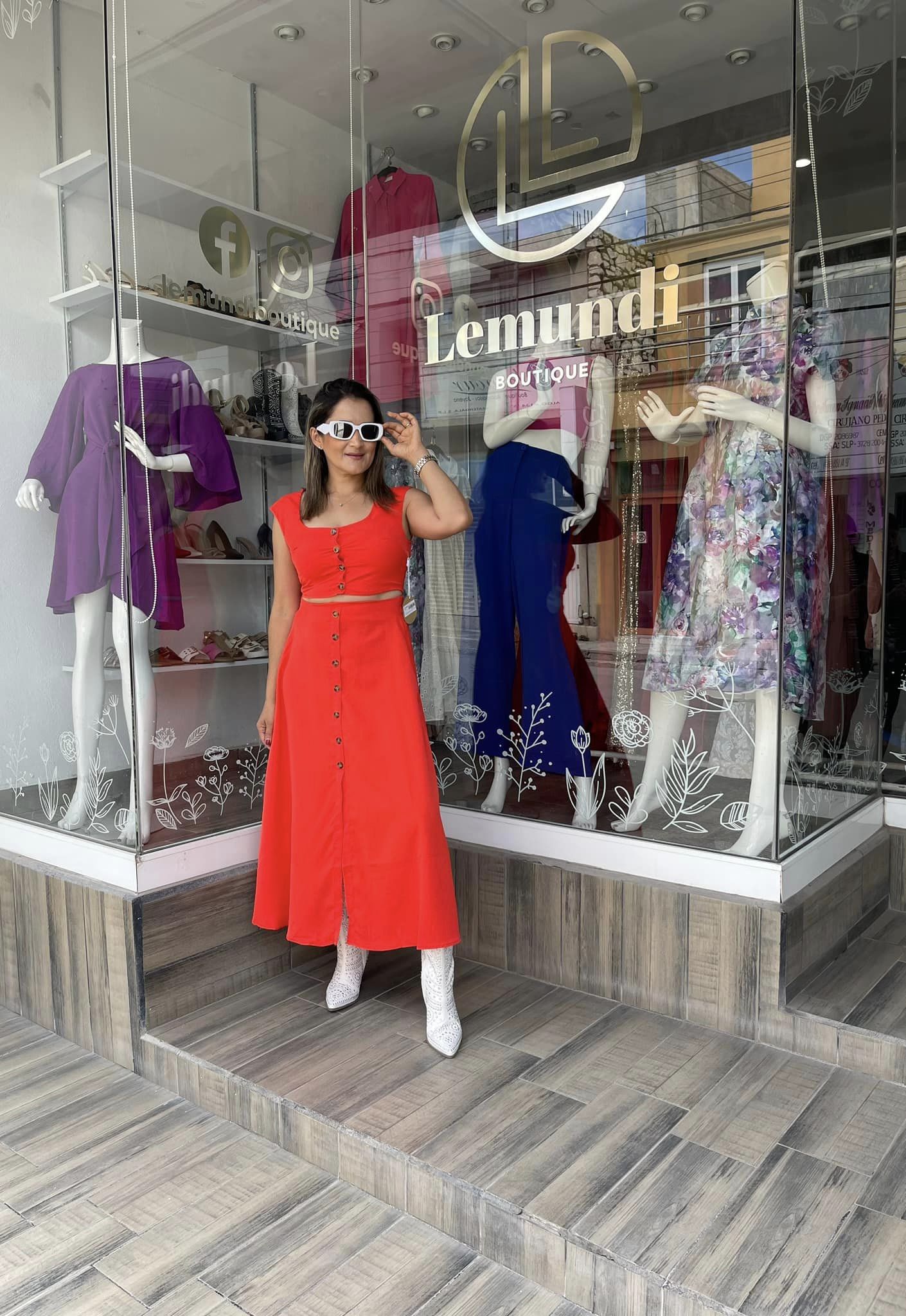 Conjunto Unicolor de Falda y Top